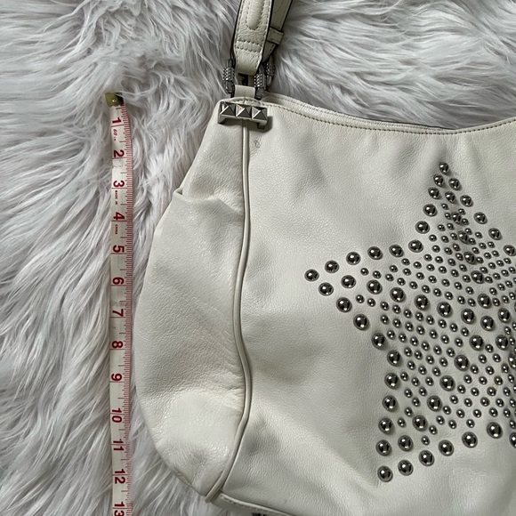 Aimee Kestenberg White Shoulder Bag with Silver Studs in a Star design - Picture 3 of 8